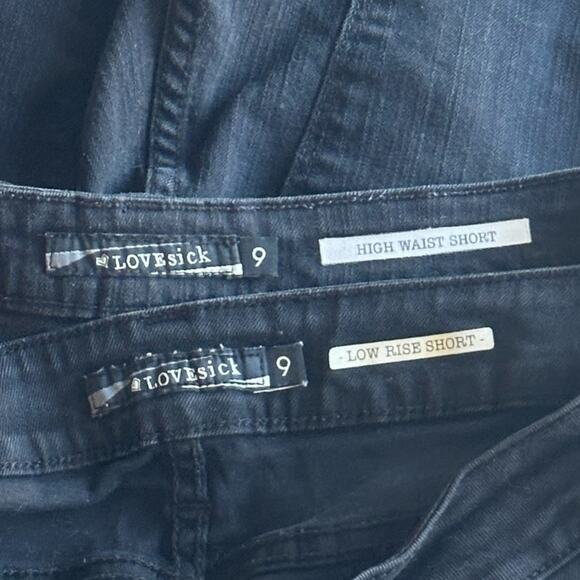 Womens Shorts Bundle Size 9 Black Denim Plaid - Picture 3 of 7